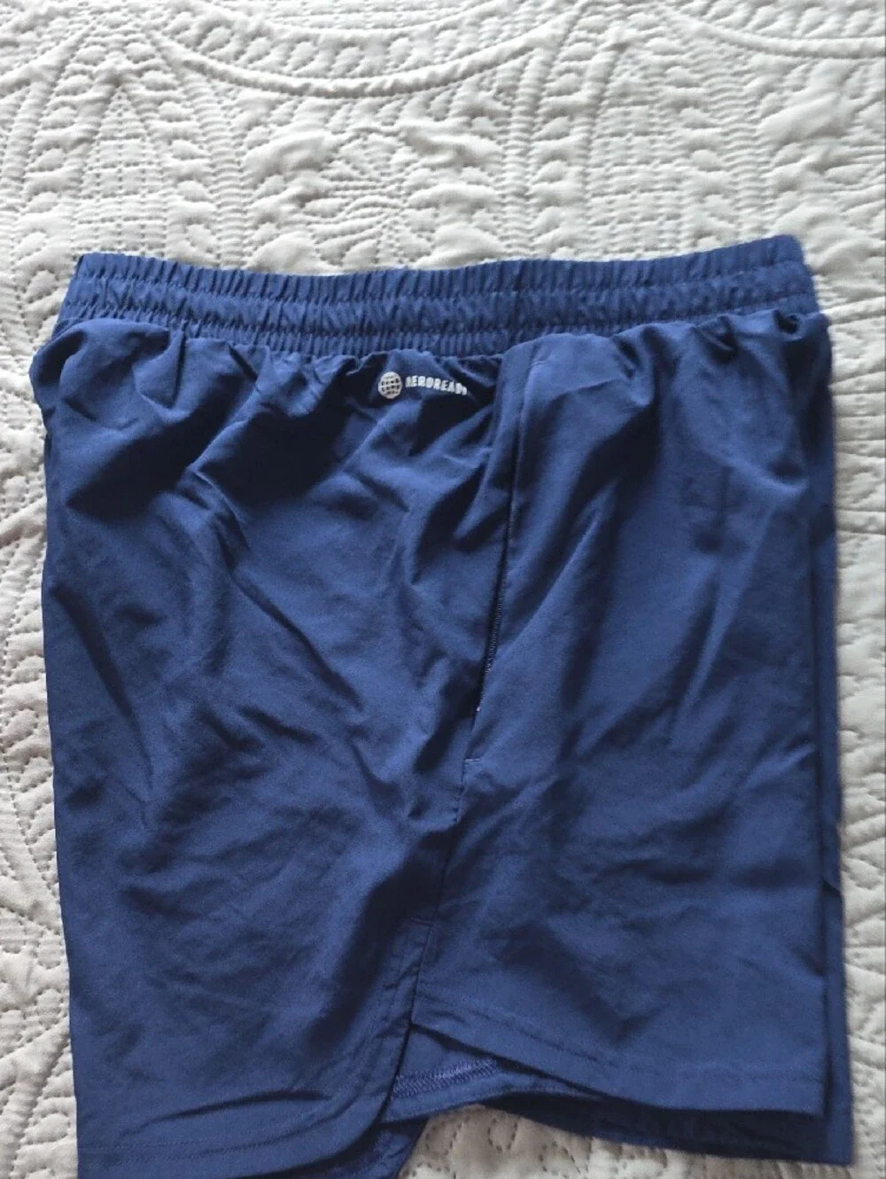 adidas Navy Athletic Training Shorts with Logo